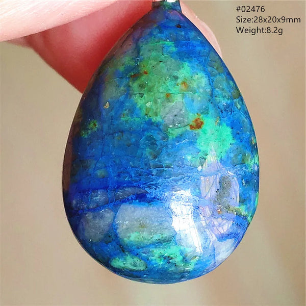 Blue Azulite Malachite Pendant-ToShay.org