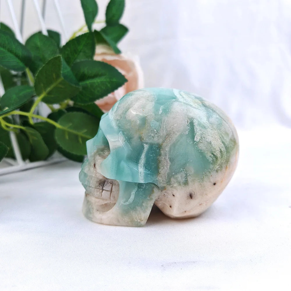 Blue Amazonite Crystal Skull-ToShay.org