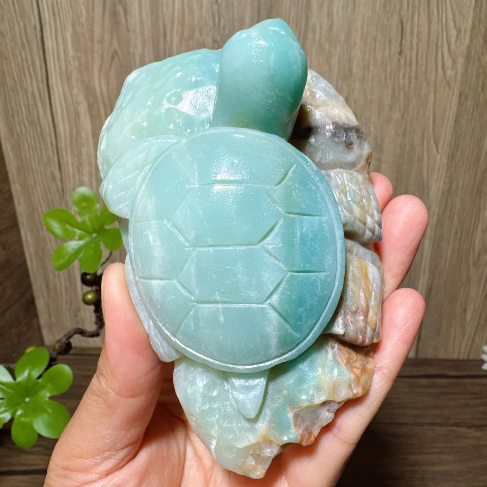 Blue Calcite Turtle-ToShay.org