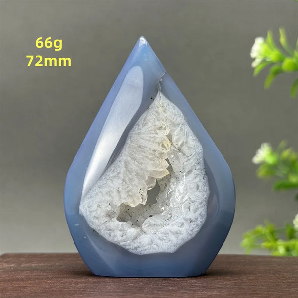 Blue Agate Geode Torch-ToShay.org
