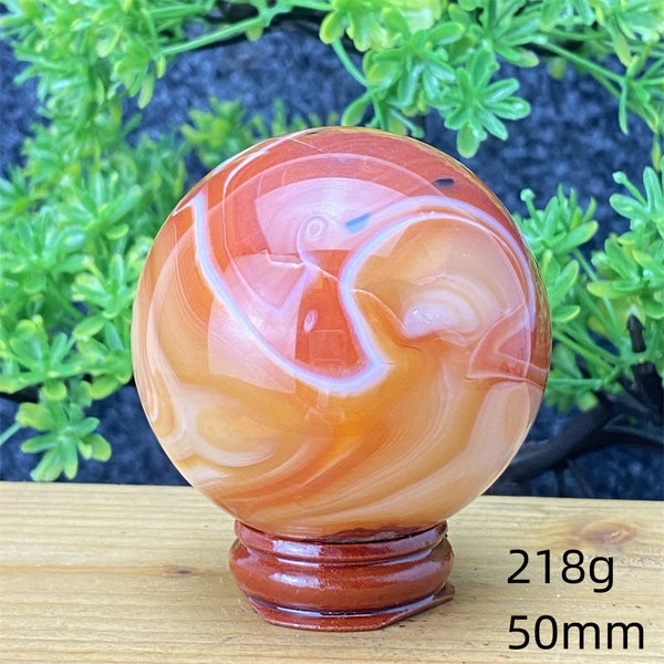 Red Striped Agate Ball-ToShay.org