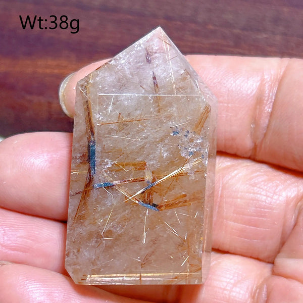 Gold Rutilated Crystal Point-ToShay.org