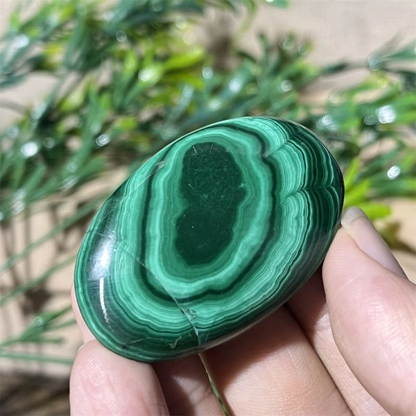 Green Malachite Palm Stone-ToShay.org
