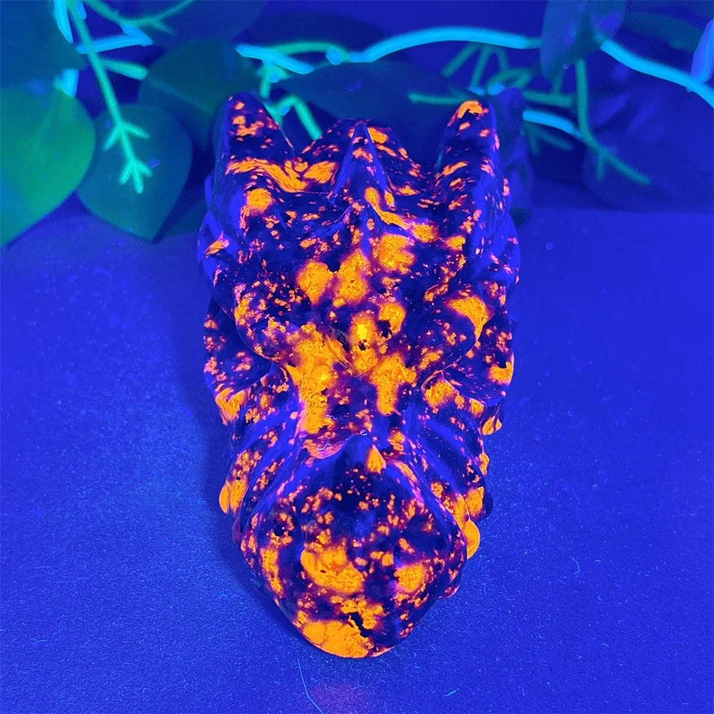 Yooperlite Dragon Head Crystal Natural Stone Quartz Stone Minerals Home Decoration Reiki Craft Gifts Energy Healing Luck Love-ToShay.org