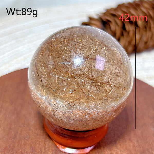 Gold Rutilated Crystal Ball-ToShay.org