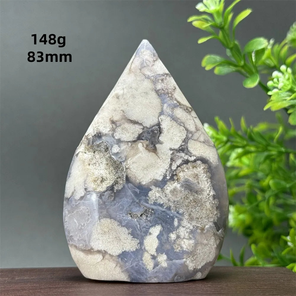 Blue Cherry Blossom Agate Torch-ToShay.org