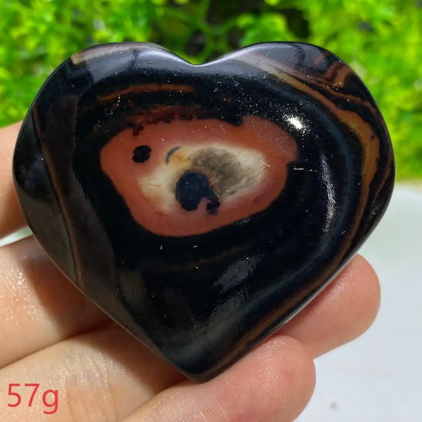 Black Agate Geode Heart-ToShay.org