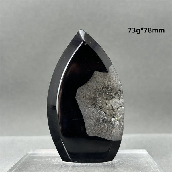 Black Agate Geode Torch-ToShay.org