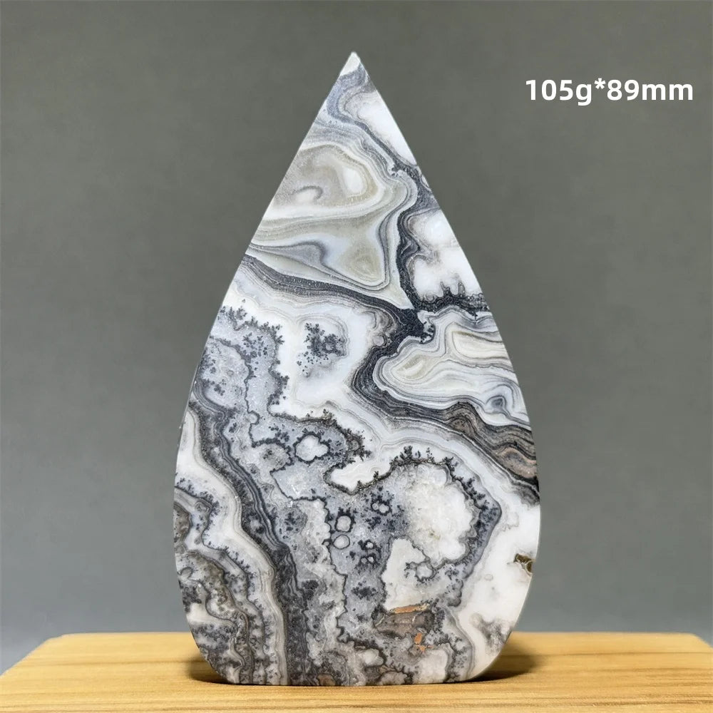 Grey Striped Agate Torch-ToShay.org