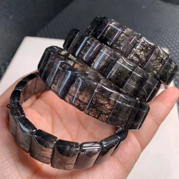 Black Rutilated Quartz Bracelet-ToShay.org