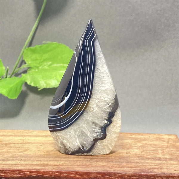 Black Striped Agate Flame-ToShay.org
