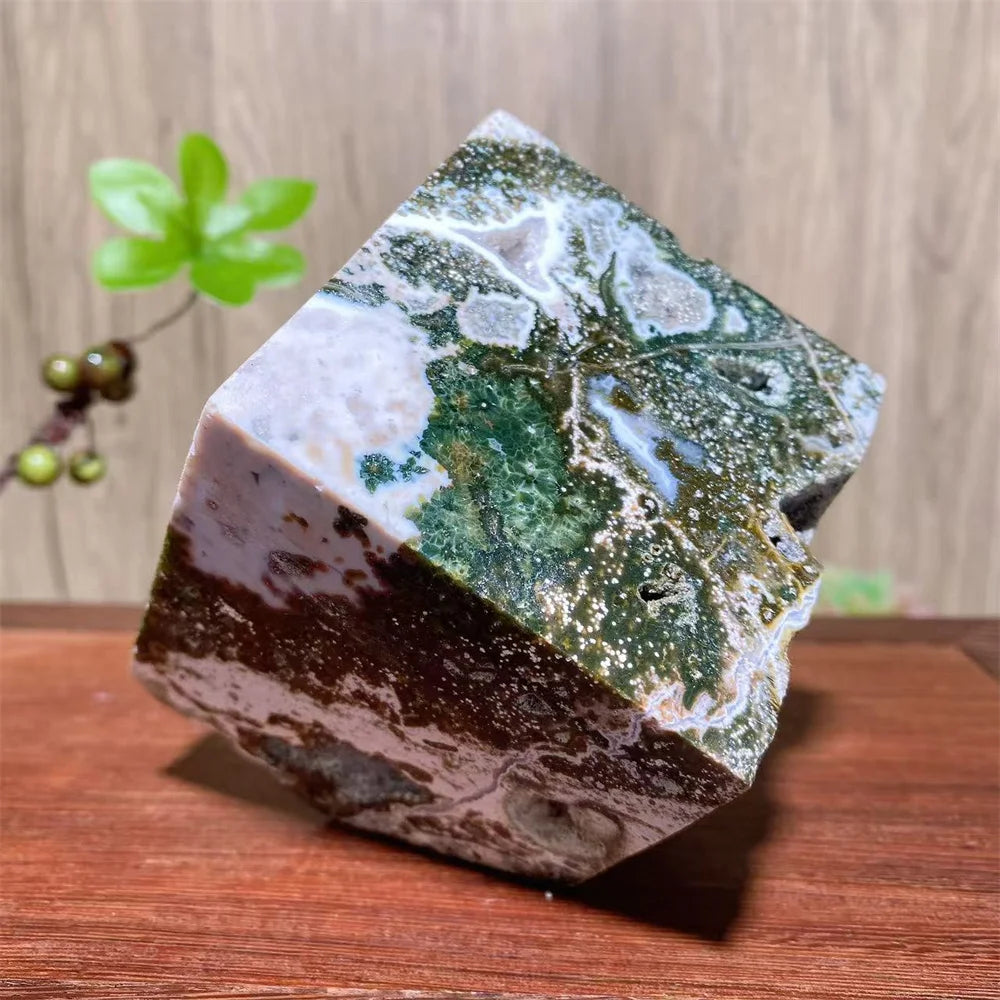 Green Ocean Jasper Cube-ToShay.org