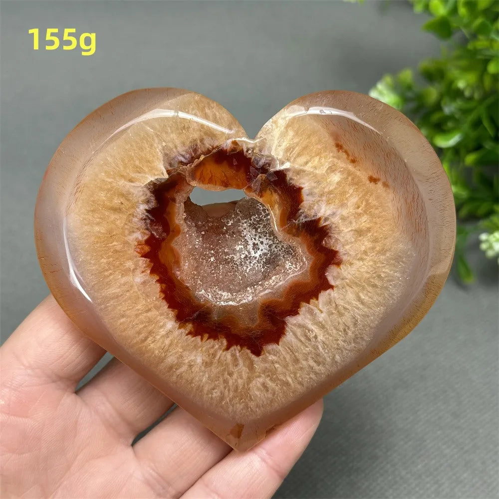 Red Agate Geode Heart-ToShay.org