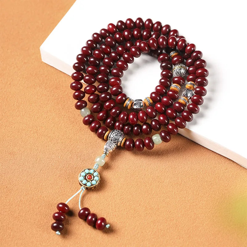 Red Cinnabar Buddha Beads-ToShay.org