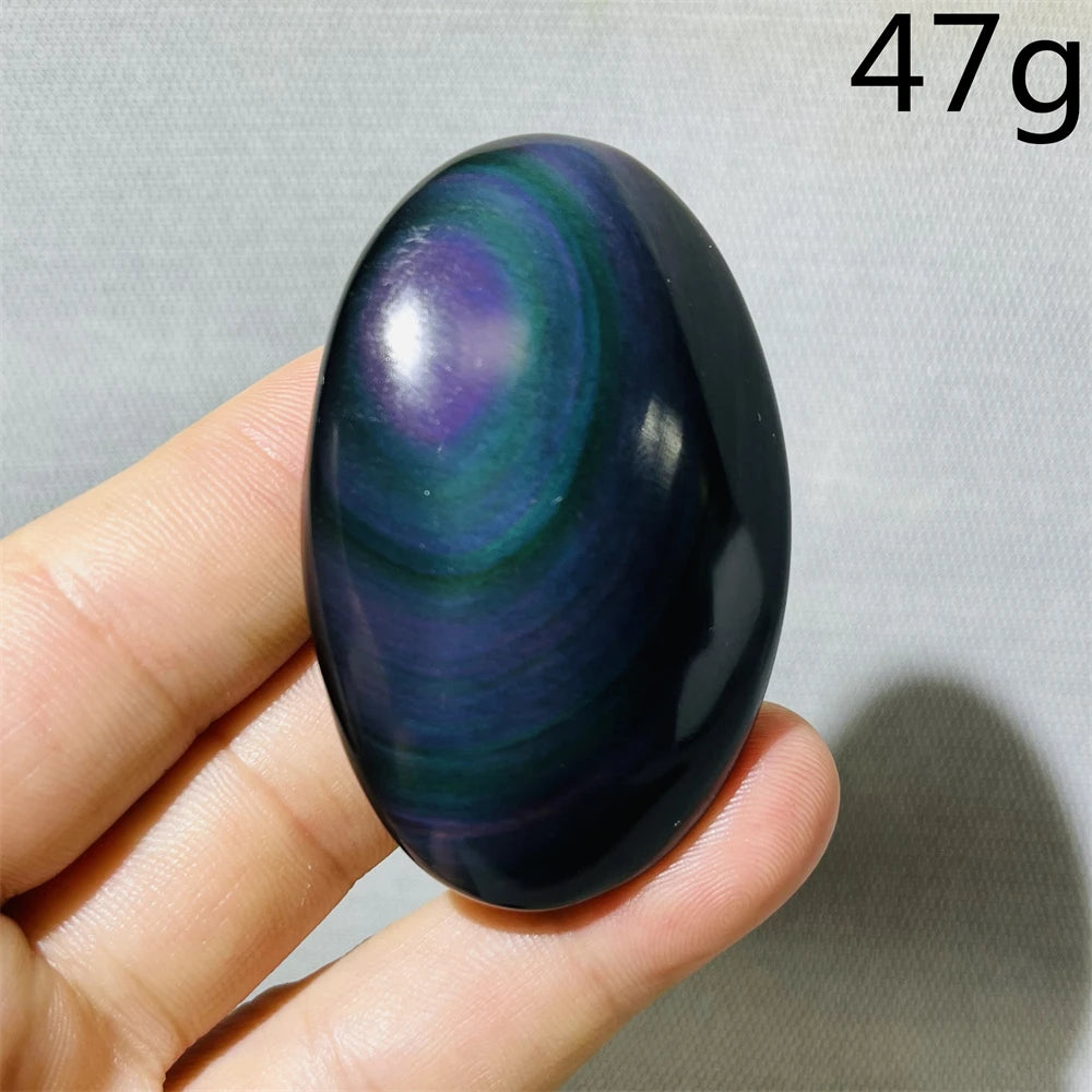 Rainbow Obsidian Palmstone-ToShay.org