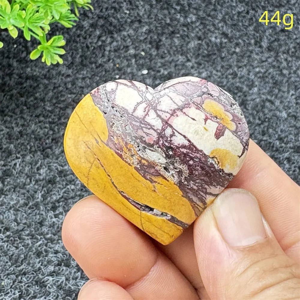 Yellow Moritzite Stone Heart-ToShay.org