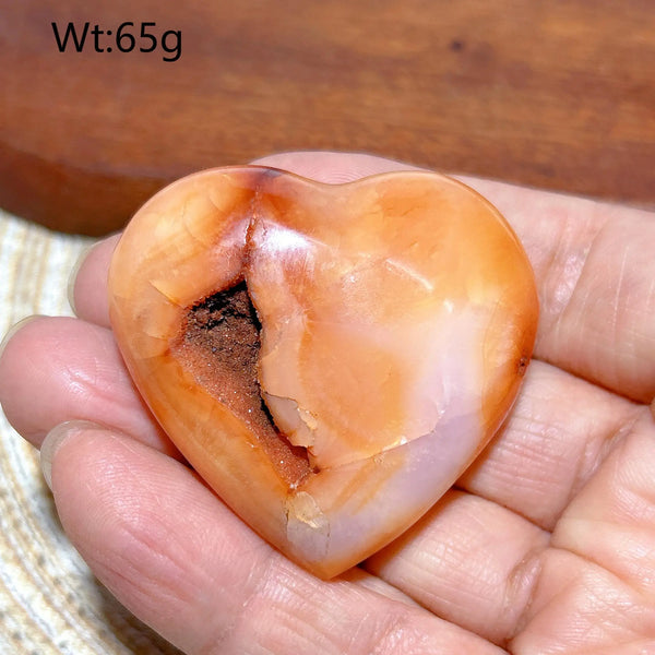 Orange Carnelian Druzy Heart-ToShay.org