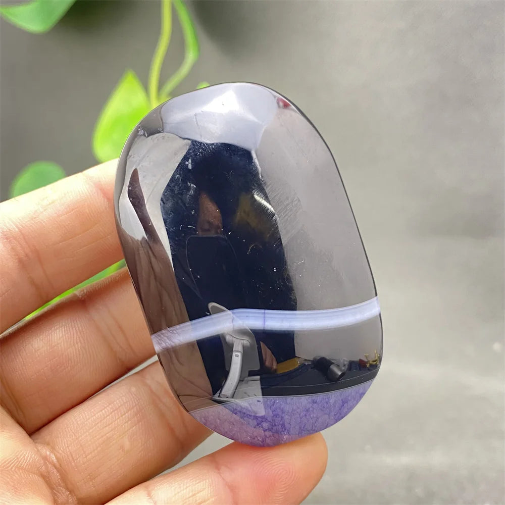 Purple Agate Palm Stones-ToShay.org