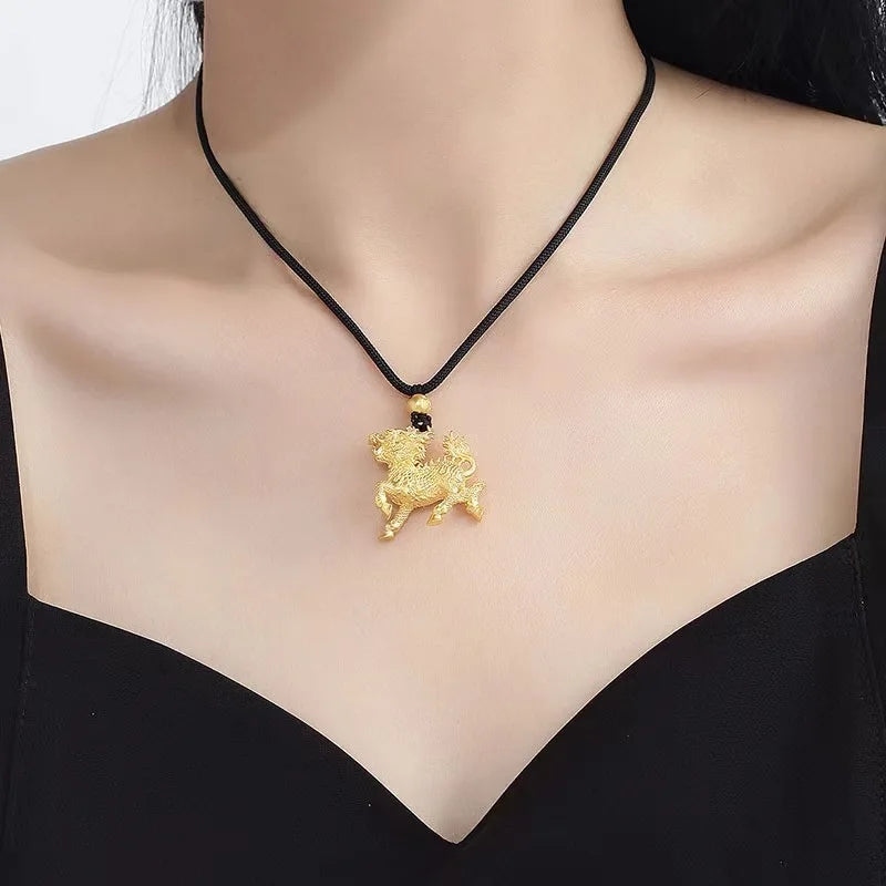 Gold Kirin Pendant-ToShay.org