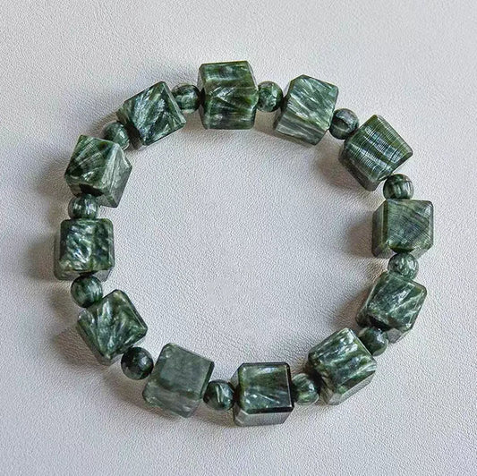 Green Seraphinite Bracelet-ToShay.org