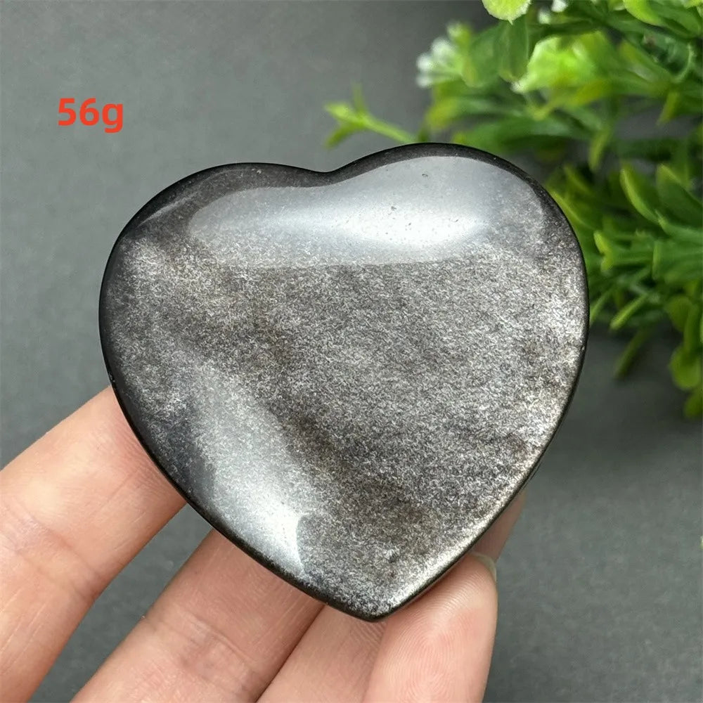 Silver Obsidian Quartz Heart-ToShay.org