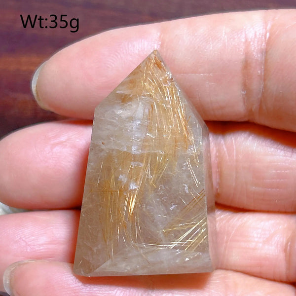 Gold Rutilated Crystal Point-ToShay.org