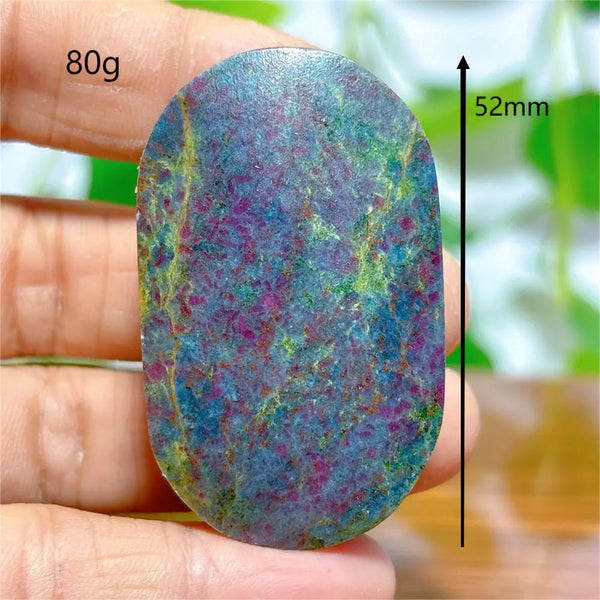 Red Ruby Zoisite Palm Stone-ToShay.org