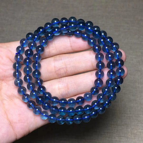 Blue Fluorite Wrap Bracelet-ToShay.org