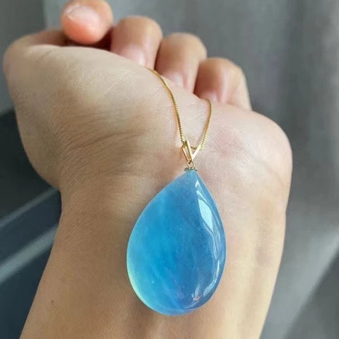 Blue Aquamarine Pendant-ToShay.org