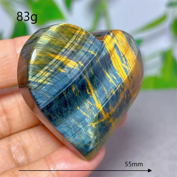 Yellow Blue Tiger Eye Heart-ToShay.org