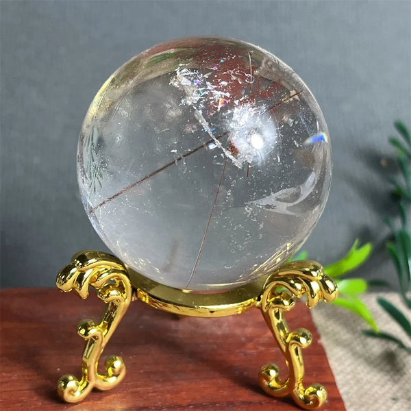 Gold Hair Quartz Ball-ToShay.org