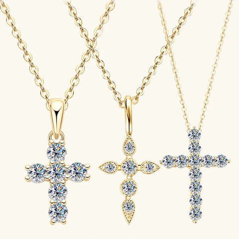Gold Diamond Cross Pendant-ToShay.org