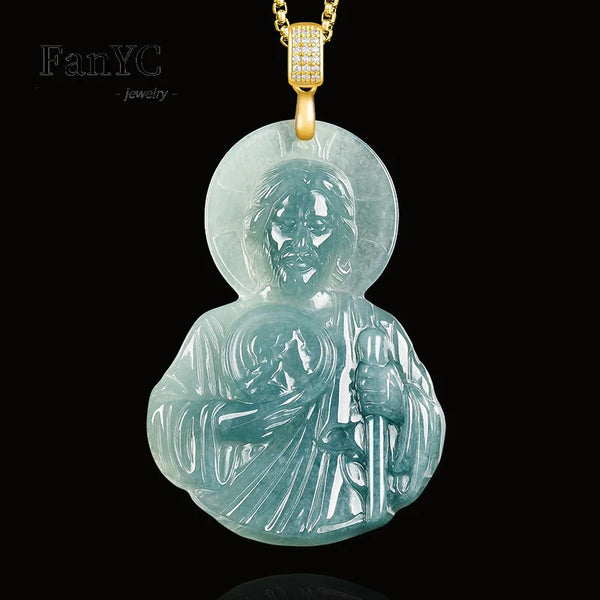 Blue Jadeite Jude Pendant-ToShay.org