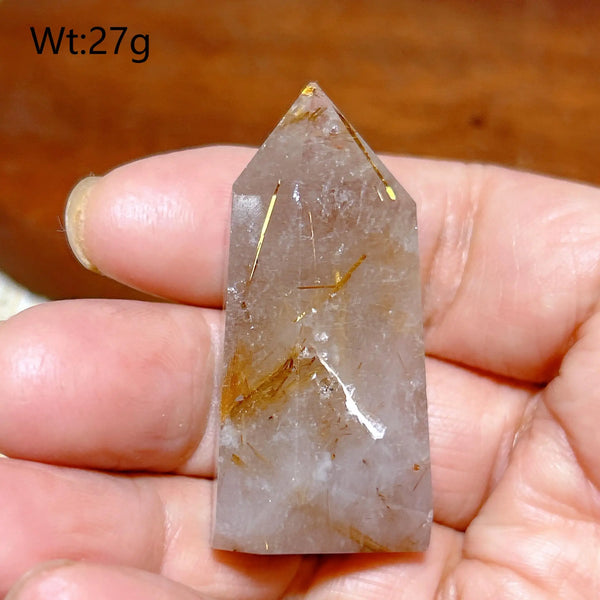 Gold Rutilated Crystal Point-ToShay.org