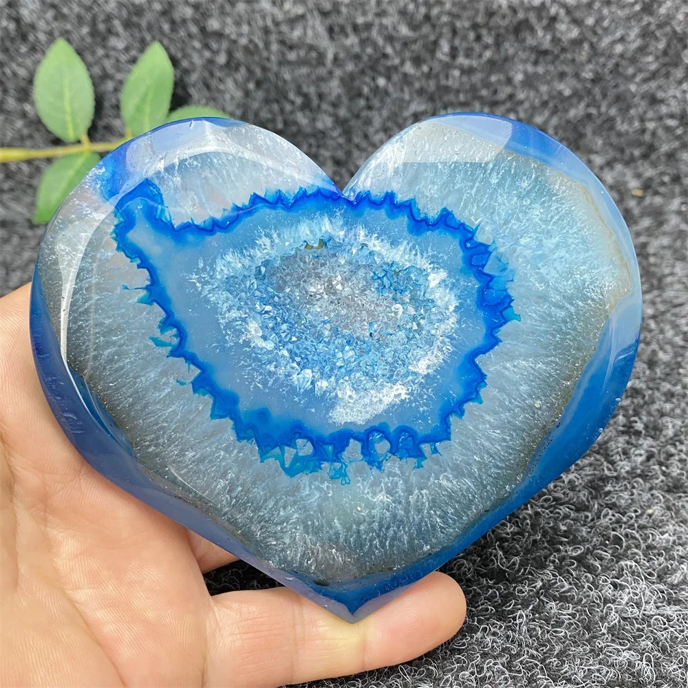 Blue Agate Geode Heart-ToShay.org