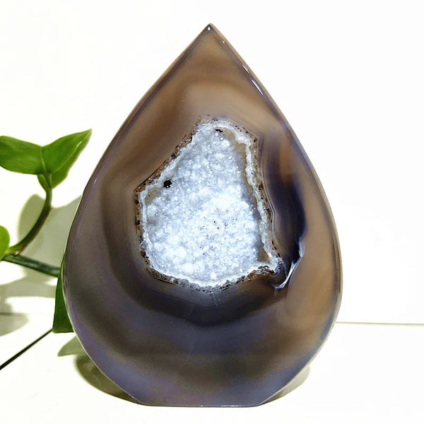 Grey Agate Crystal Point-ToShay.org