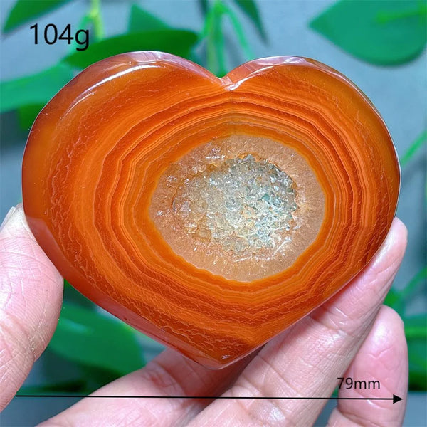 Orange Carnelian Druzy Heart-ToShay.org