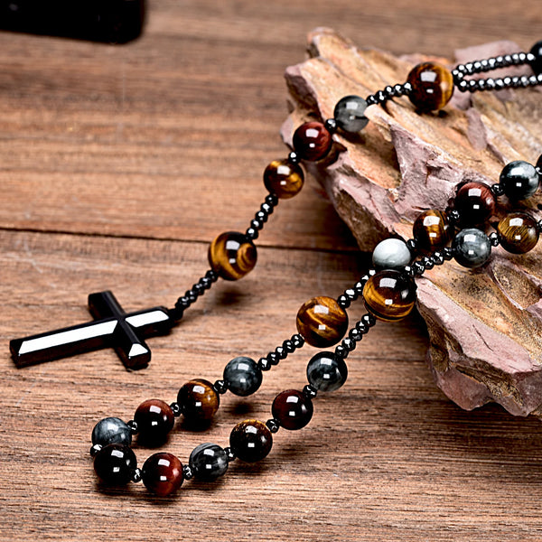 Mixed Tiger Eye Rosary-ToShay.org