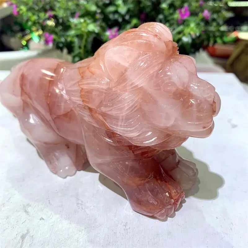 Red Fire Quartz Lion-ToShay.org