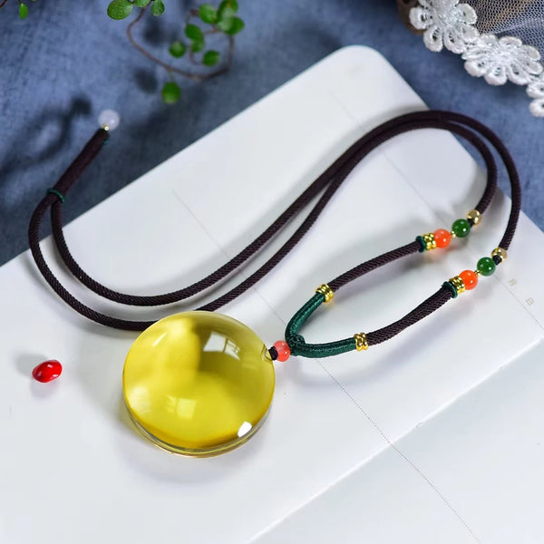 Yellow Citrine Quartz Pendant-ToShay.org