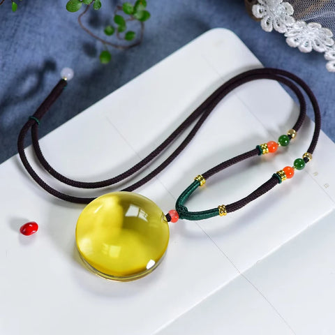 Yellow Citrine Quartz Pendant-ToShay.org