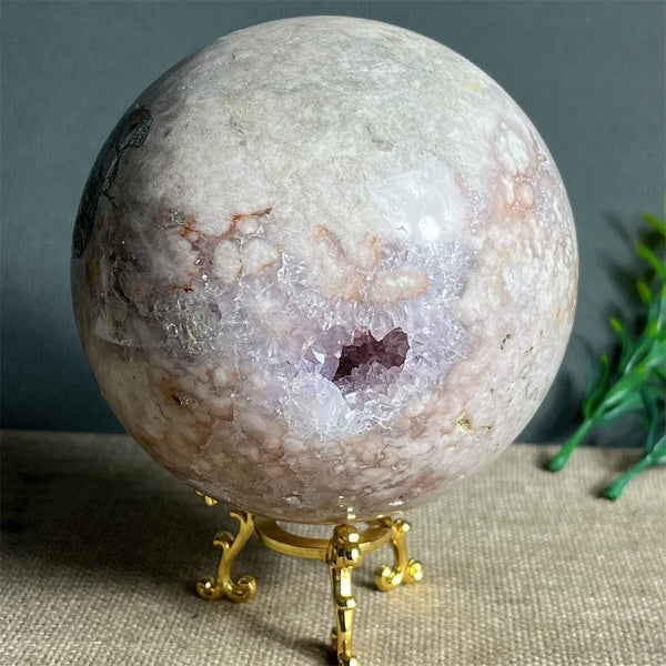 Pink Amethyst Flower Agate Ball-ToShay.org
