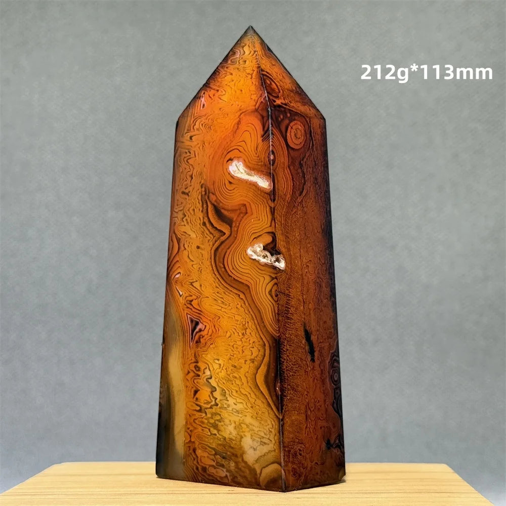 Orange Striped Agate Obelisk-ToShay.org