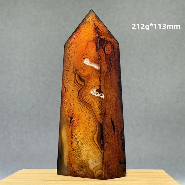 Red Striped Agate Obelisk-ToShay.org