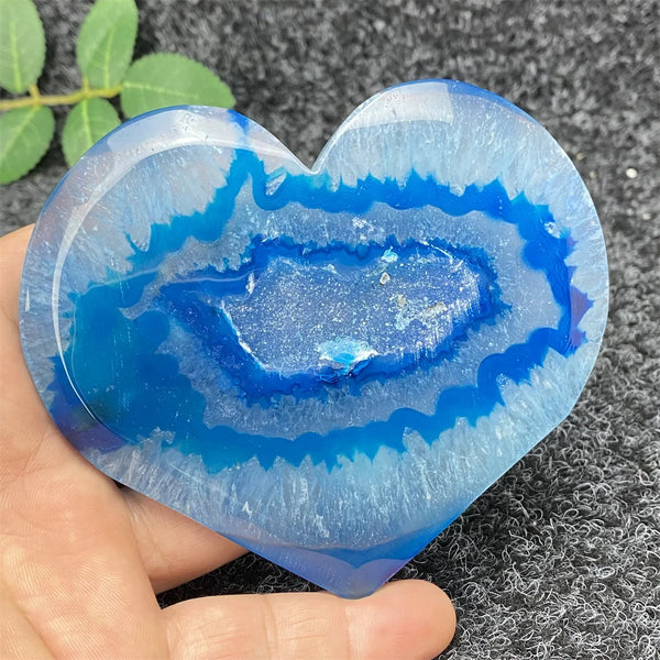 Blue Agate Geode Heart-ToShay.org