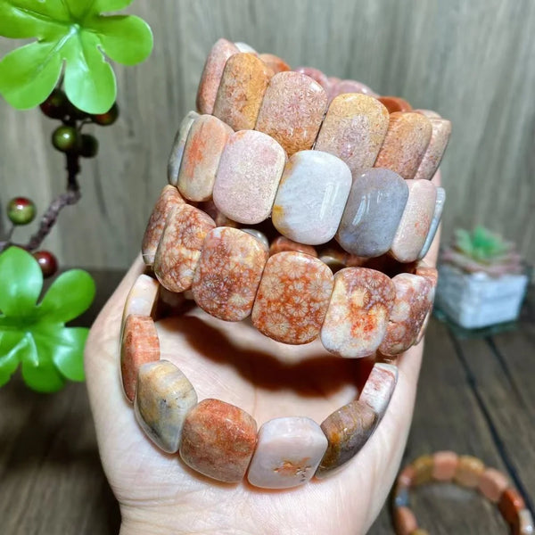 Orange Coral Jade Bracelets-ToShay.org