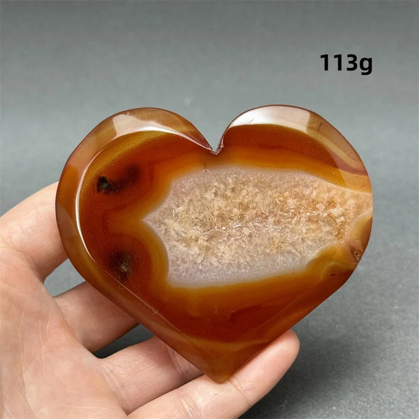Red Agate Geode Heart-ToShay.org