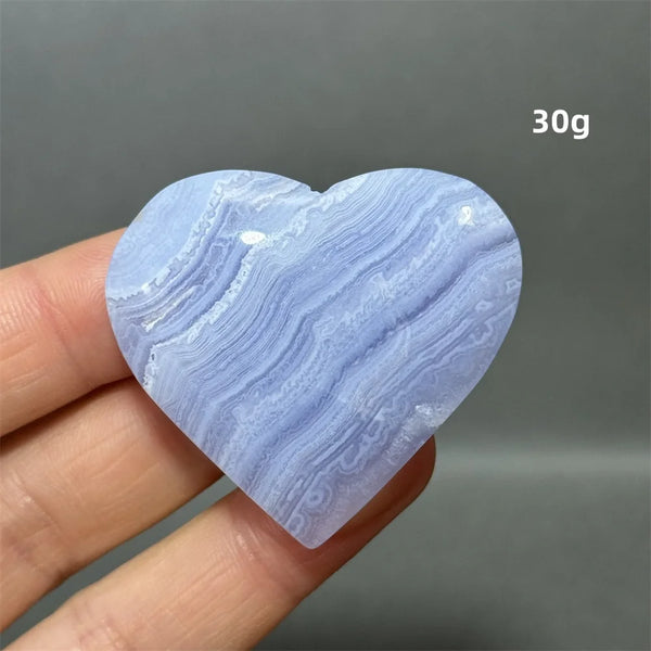 Blue Lace Crystal Heart-ToShay.org