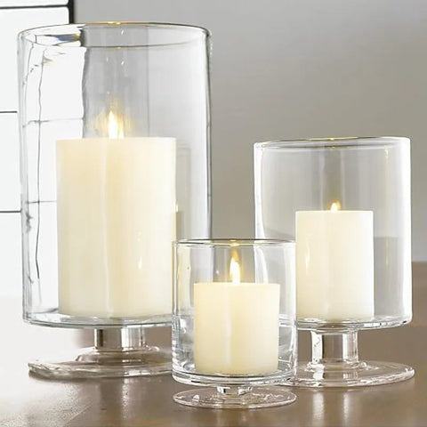 Clear Glass Candle Holder-ToShay.org