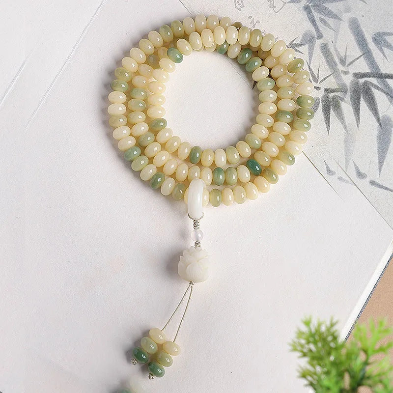 White Bodhi Abacus Beads-ToShay.org